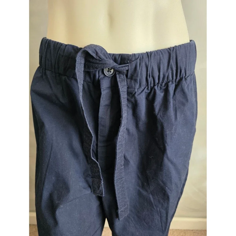 Banana Republic Navy Blue Straight Wide Leg Pants Dockside Sz M Womens